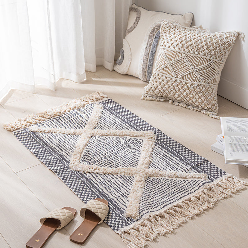 Boho Tufted Tassel Rug