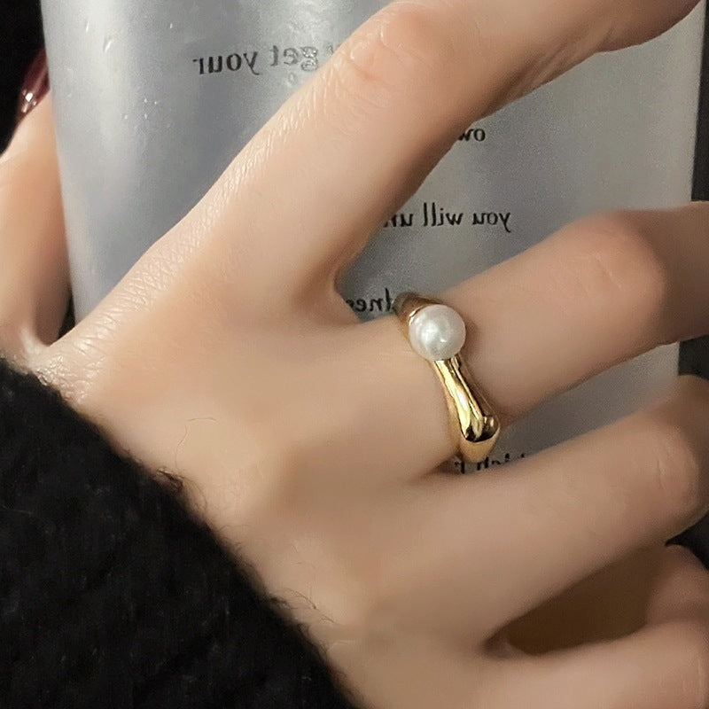 Abalone Shell Adjustable Ring/ Pearl Adjustable Ring