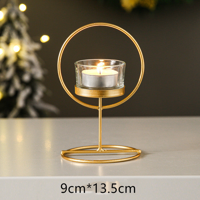 Festive Iron Candle Holder