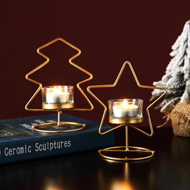 Festive Iron Candle Holder