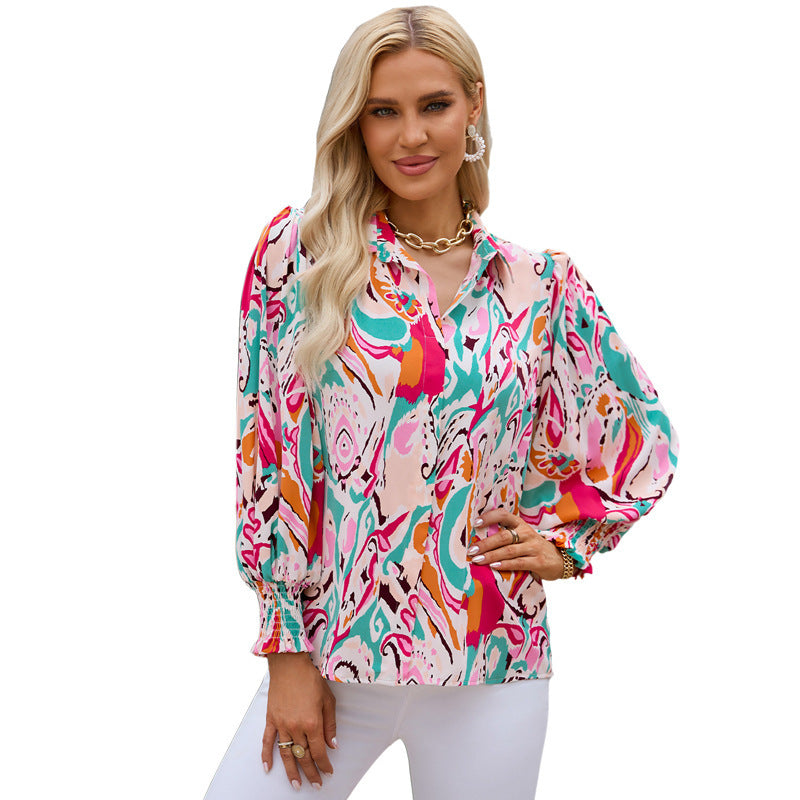 Multicolor Paisley Collared Button Down