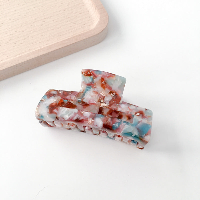 Marbled Rectangle Claw Clip
