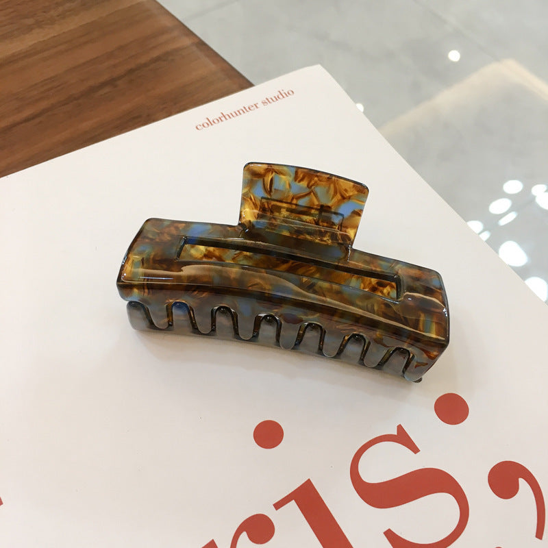 Marbled Rectangle Claw Clip