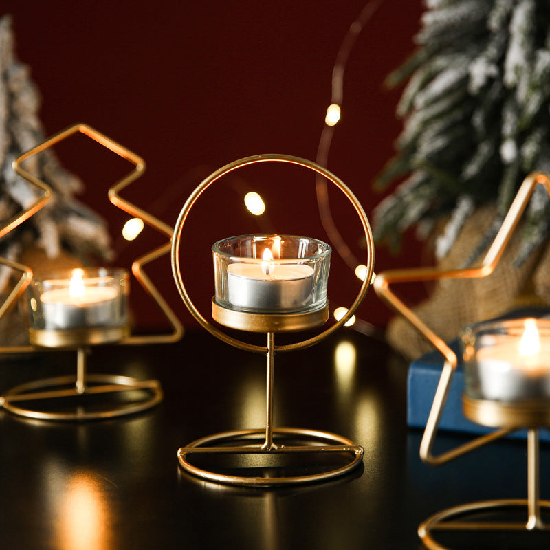 Festive Iron Candle Holder