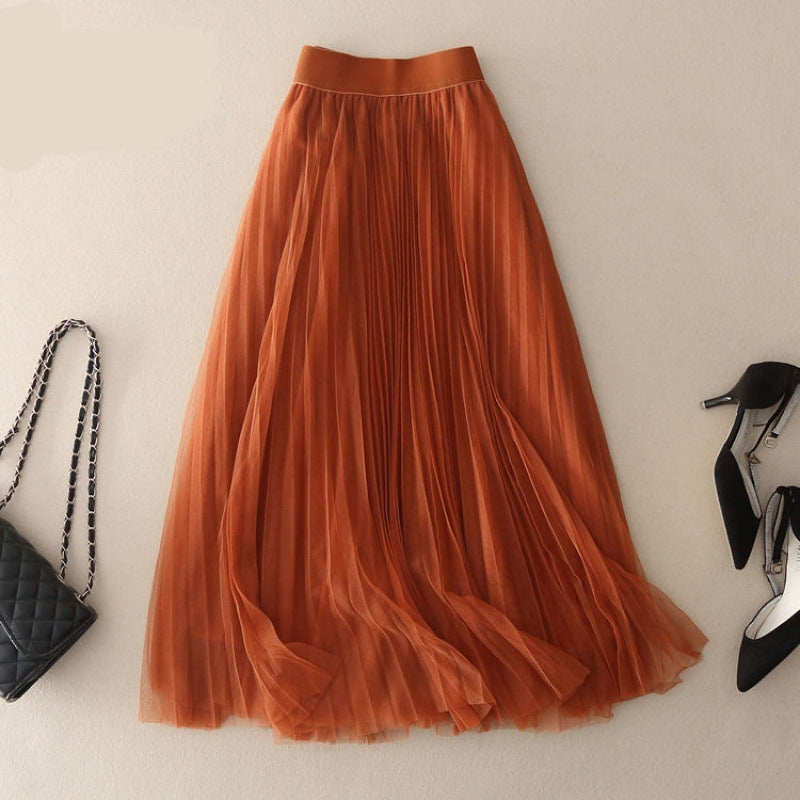 Accordion Pleated Maxi Skirt