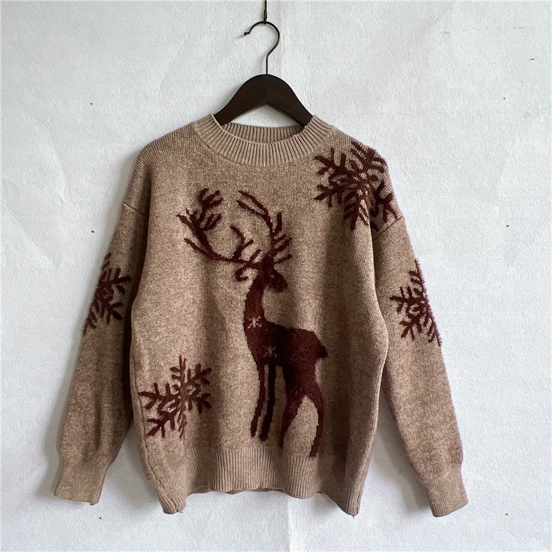 Christmas Reindeer Snowflake Winter Sweater