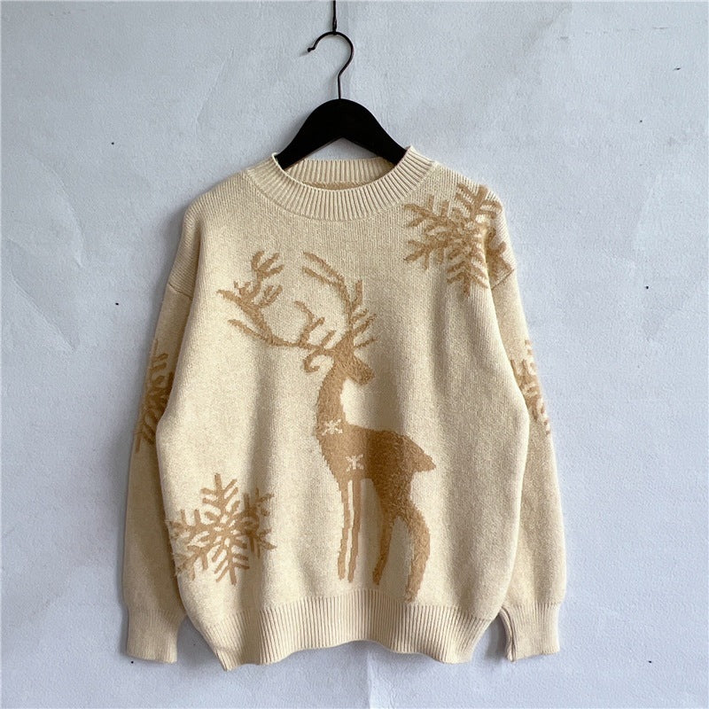 Christmas Reindeer Snowflake Winter Sweater