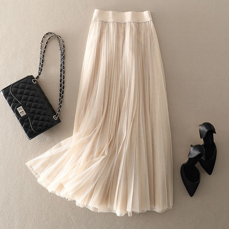 Accordion Pleated Maxi Skirt