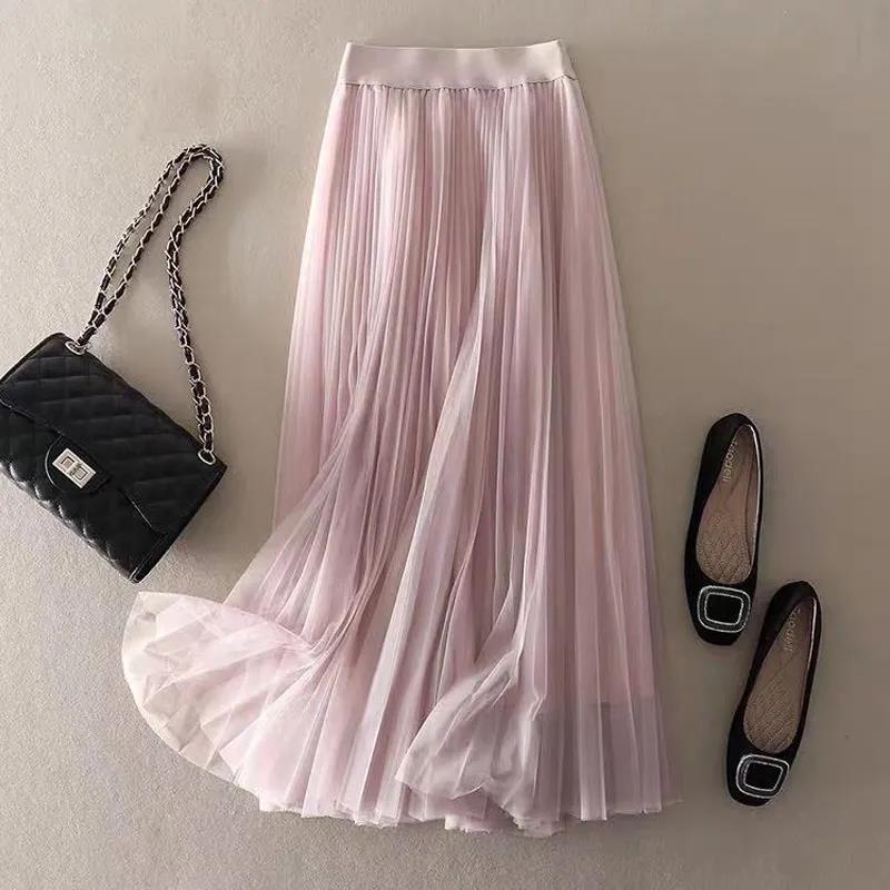 Accordion Pleated Maxi Skirt
