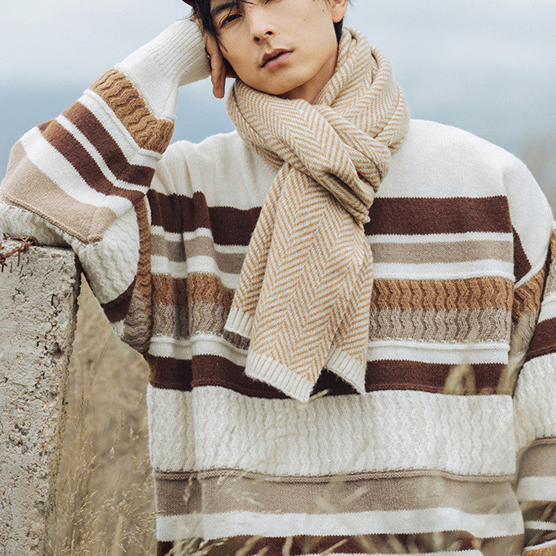 Men's Striped Knit Sweater