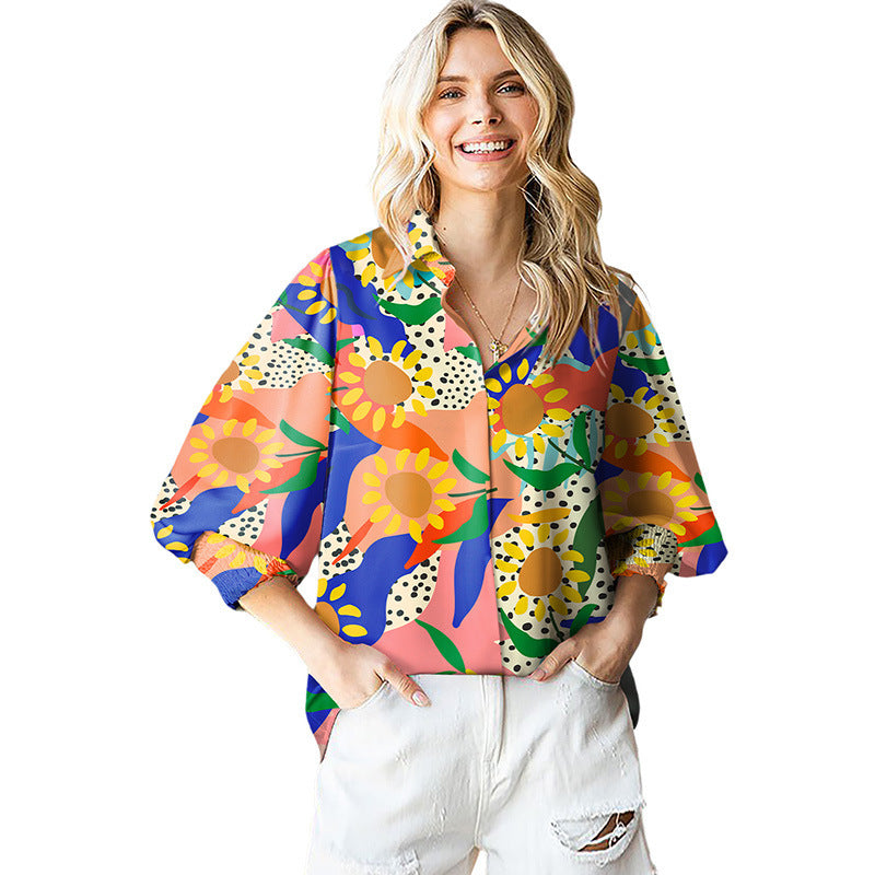 Multicolor Paisley Collared Button Down