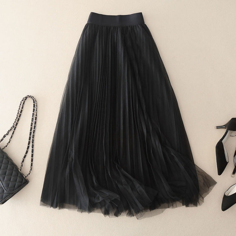Accordion Pleated Maxi Skirt