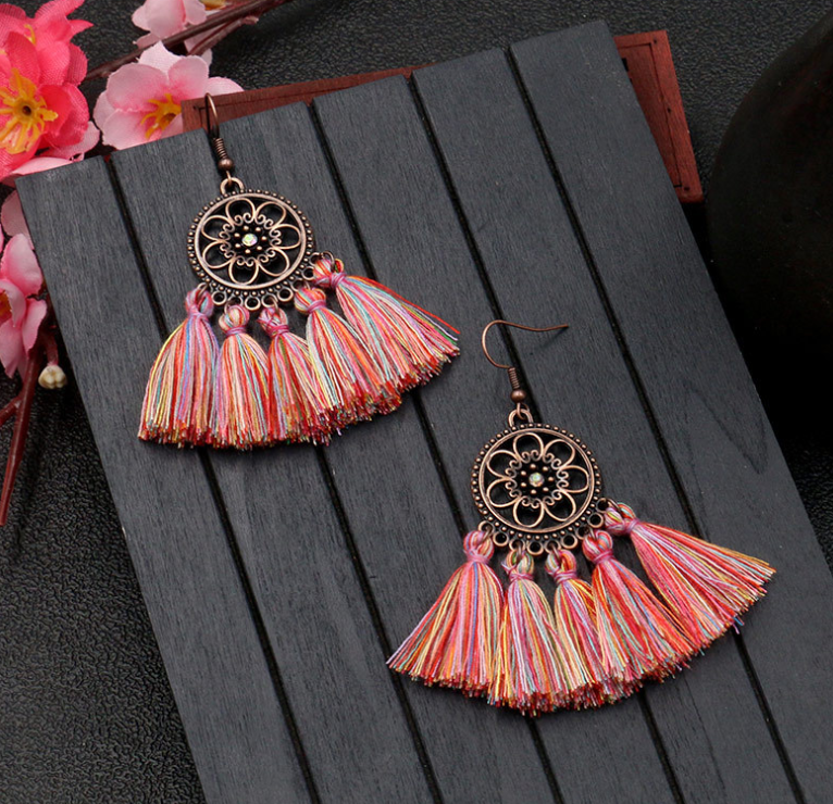 Boho Tassel Dangle Earrings