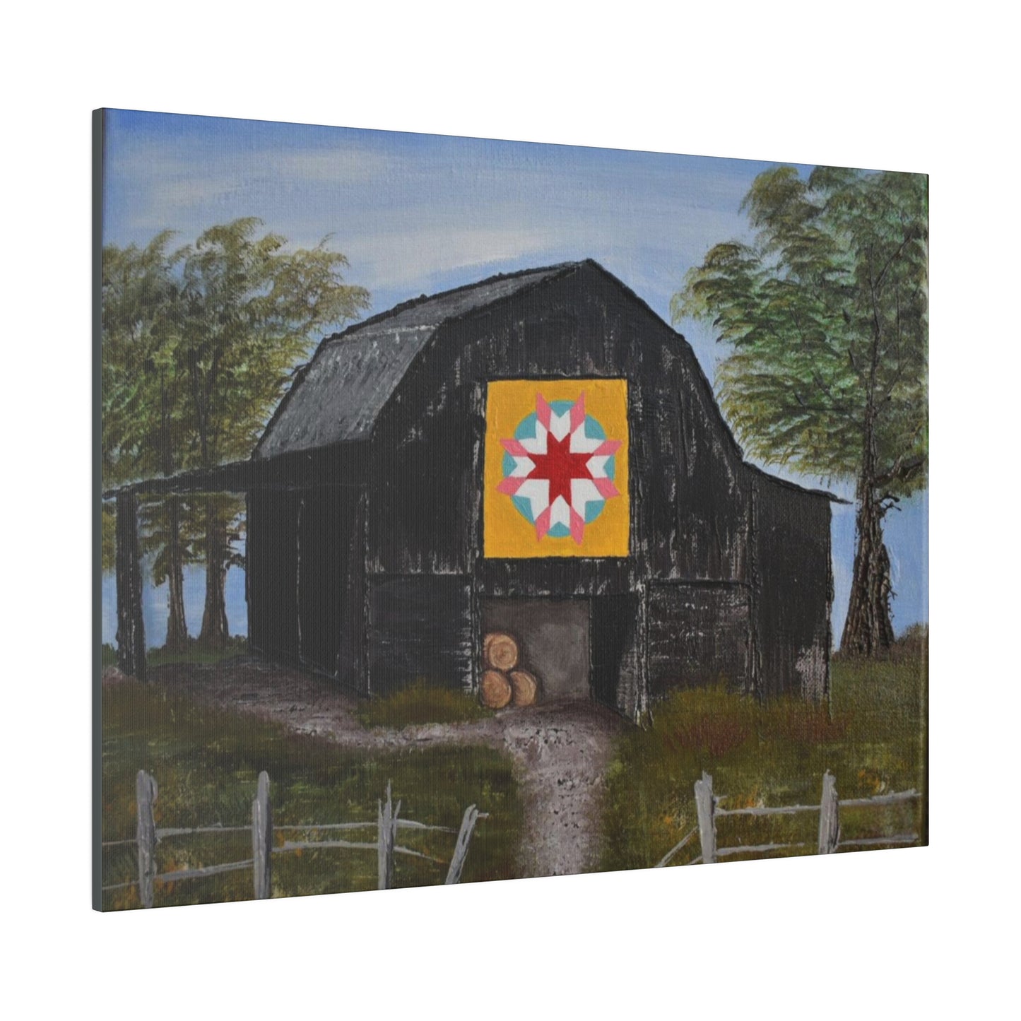Barn Quilt, Matte Canvas, Stretched, 0.75"