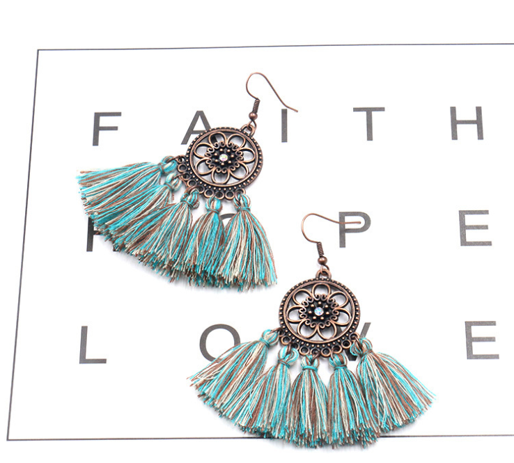 Boho Tassel Dangle Earrings