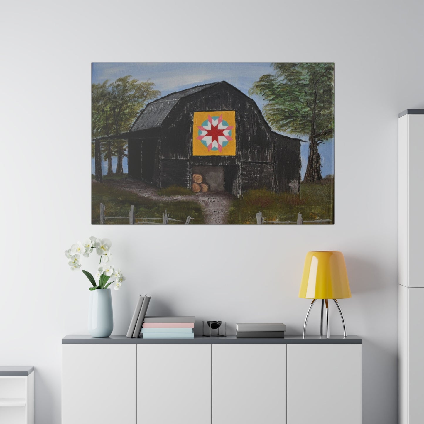 Barn Quilt, Matte Canvas, Stretched, 0.75"