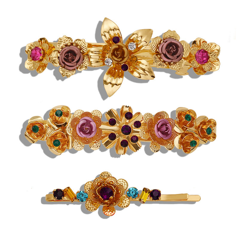 Golden Flower Hair Pins