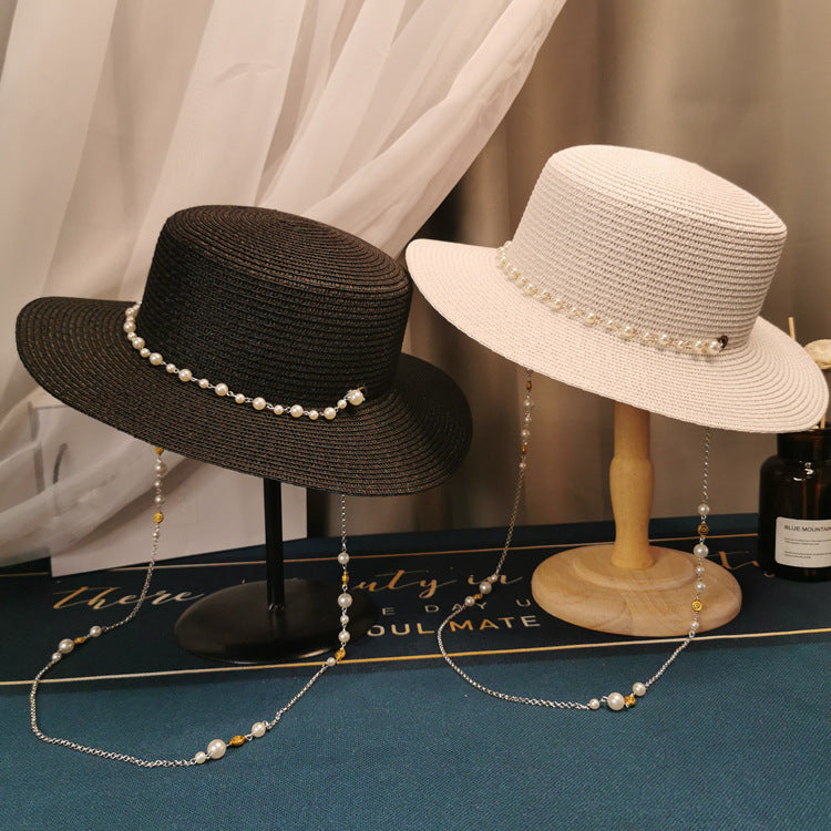 Beaded Chain Straw Hat