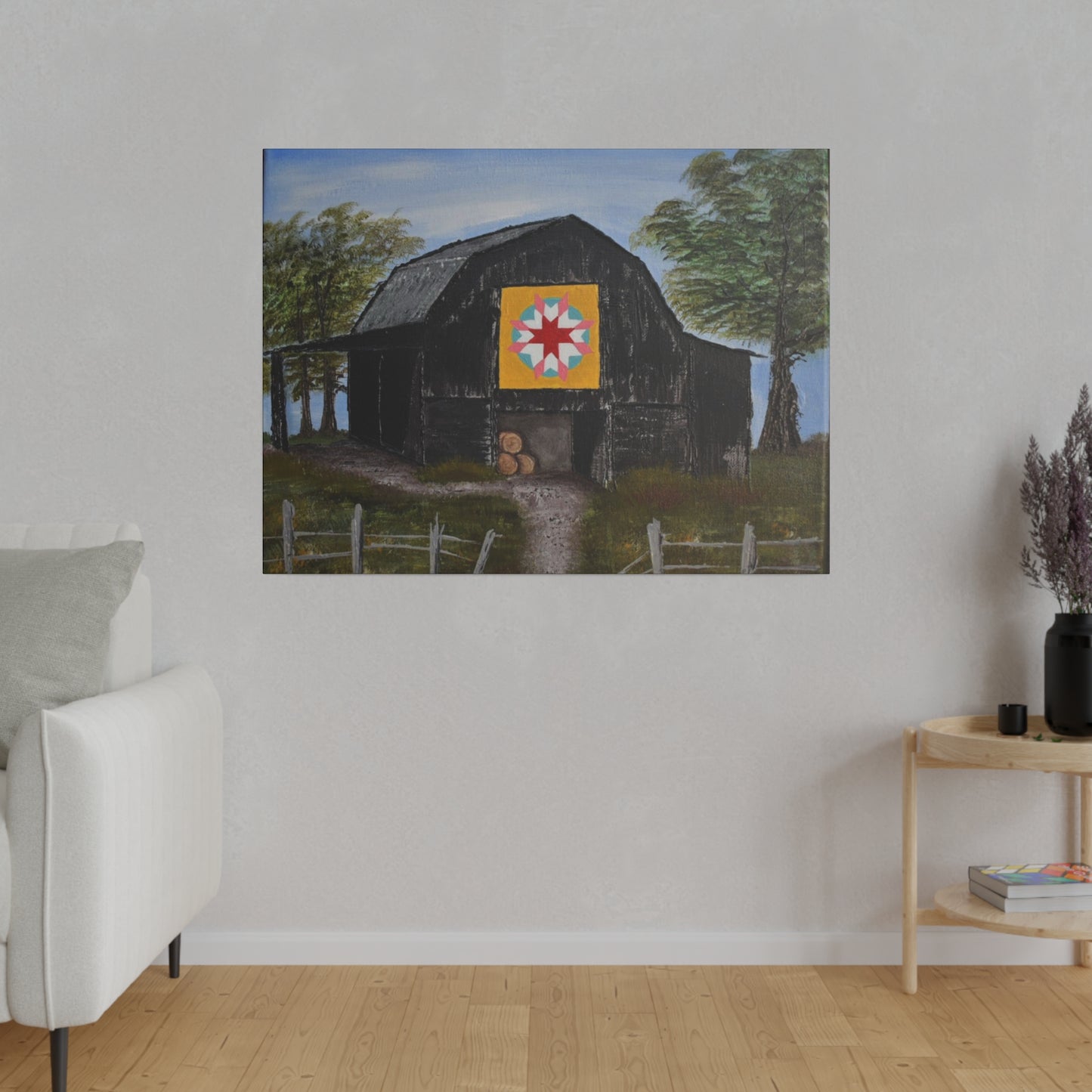 Barn Quilt, Matte Canvas, Stretched, 0.75"