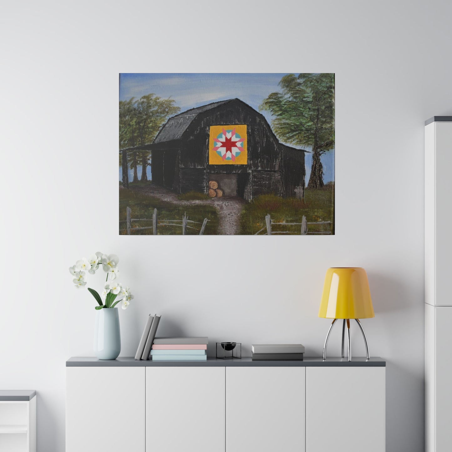 Barn Quilt, Matte Canvas, Stretched, 0.75"