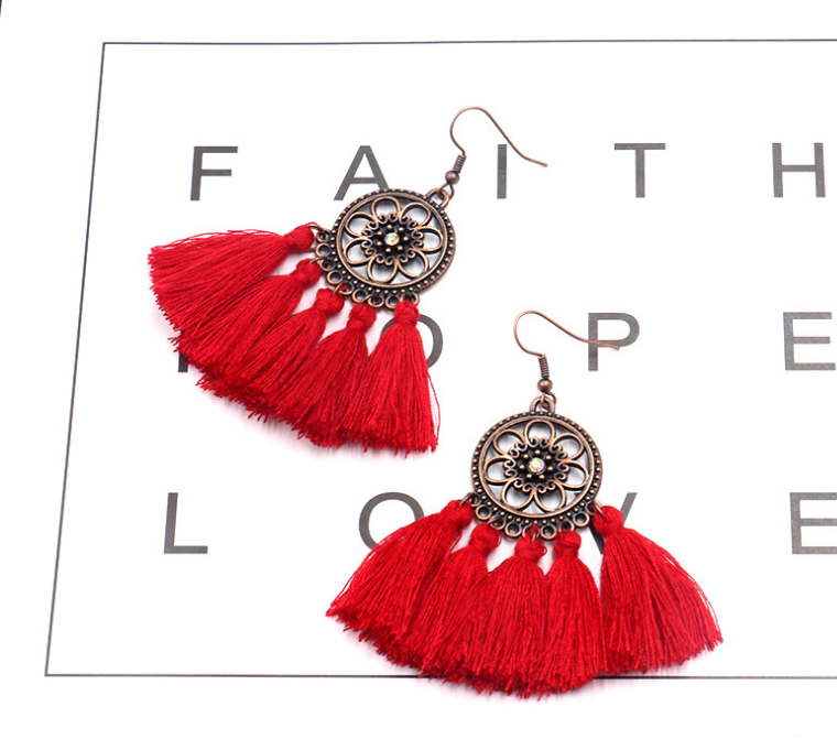Boho Tassel Dangle Earrings