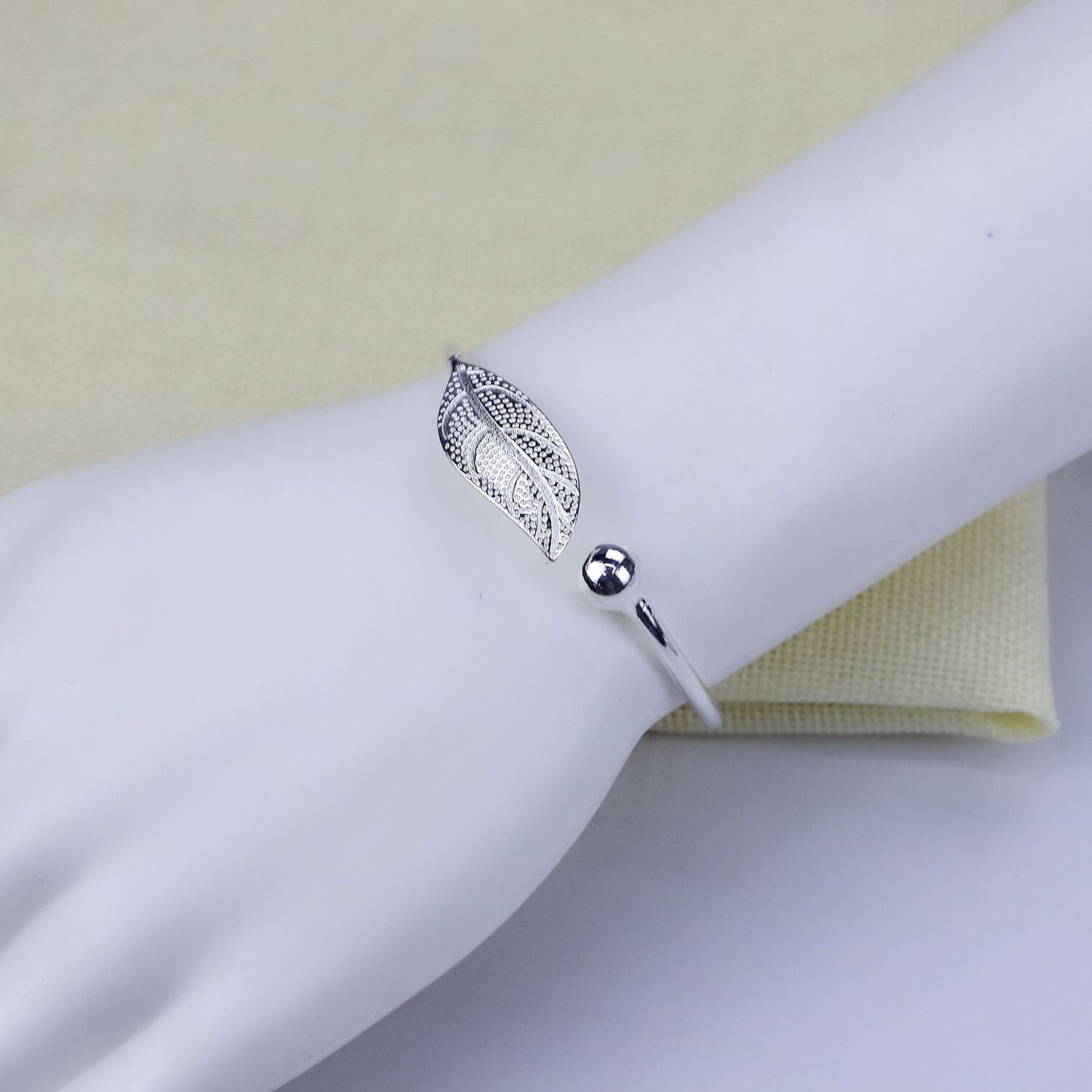 Silver Leaf Bracelet