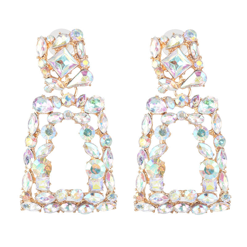 Chandelier Tassel Pearl and Rhinestone Encrusted Statement Earrings