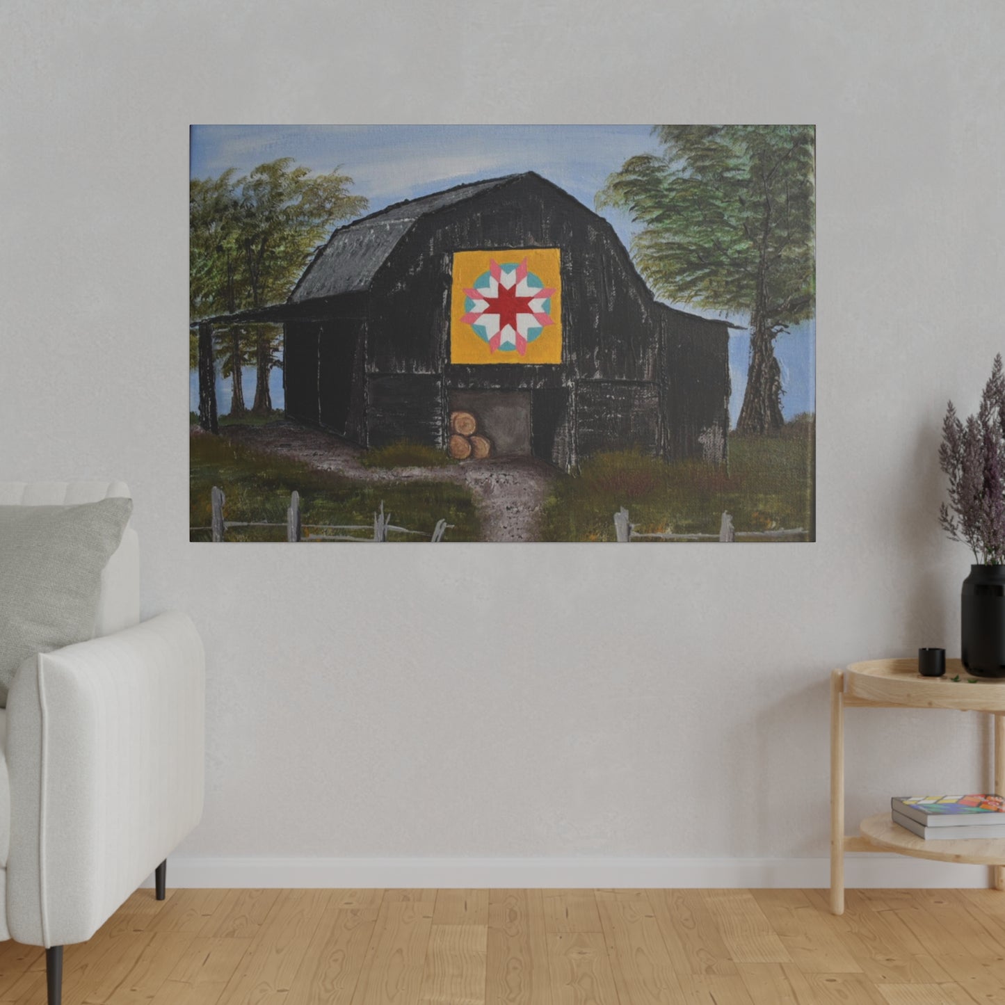 Barn Quilt, Matte Canvas, Stretched, 0.75"