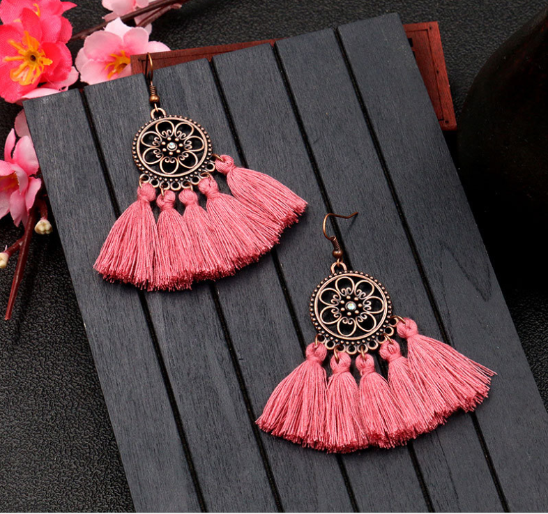 Boho Tassel Dangle Earrings