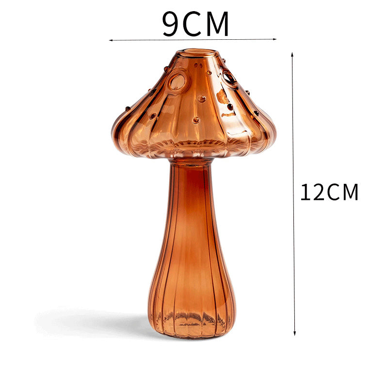 Cottagecore Glass Mushroom Flower Vase