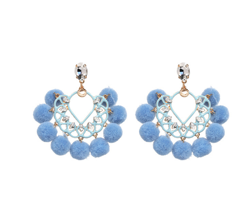 Jeweled Tassel Dangle Earrings
