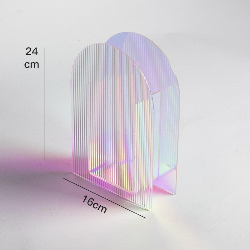 Nordic Irridescent Minimalist Acrylic Vase