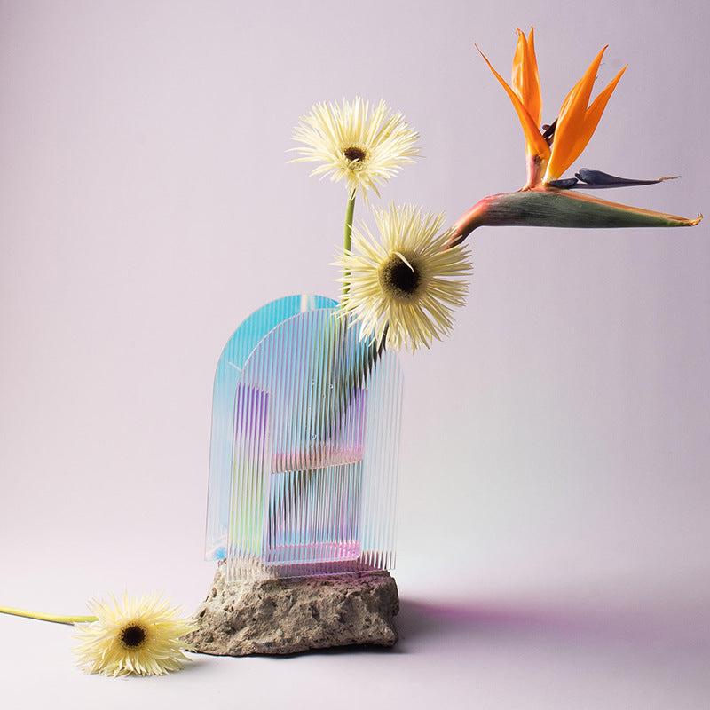 Nordic Irridescent Minimalist Acrylic Vase