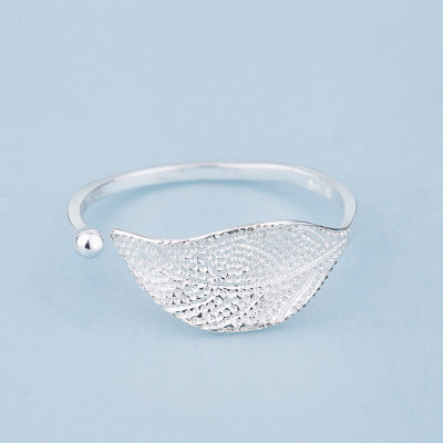Silver Leaf Ring