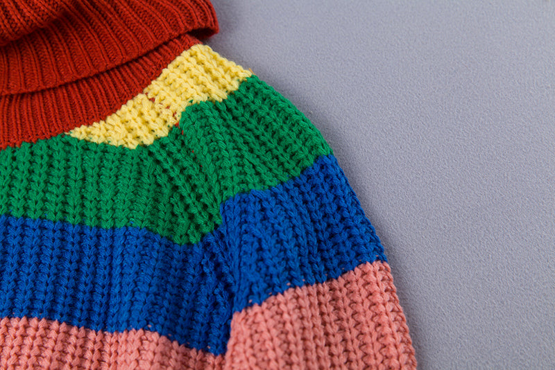 Multicolor Striped Knit Sweater