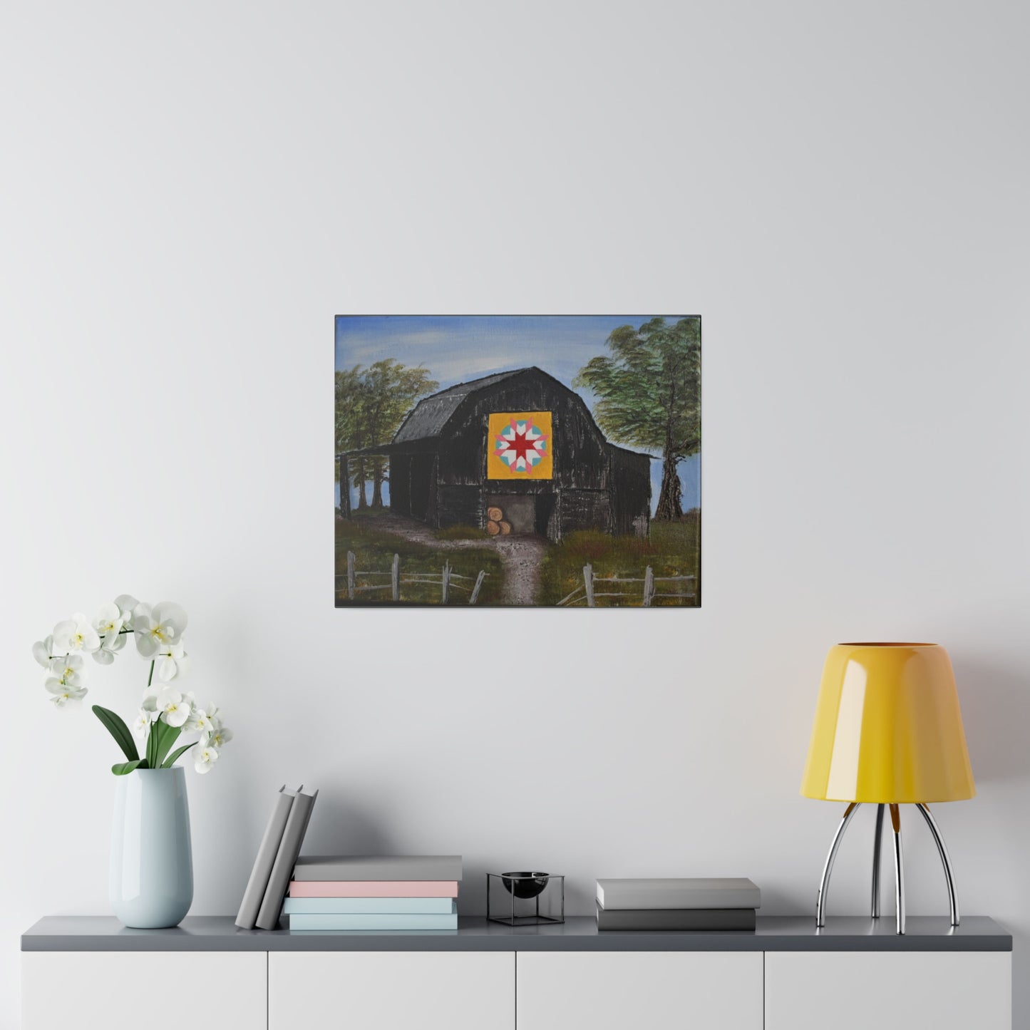 Barn Quilt, Matte Canvas, Stretched, 0.75"