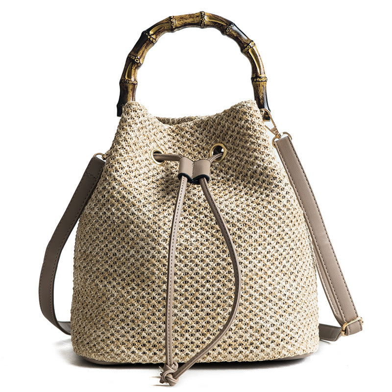 Bamboo and Hemp Bucket Bag Purse