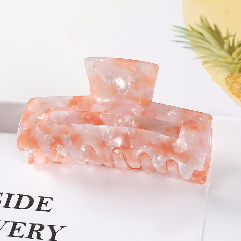 Marbled Rectangle Claw Clip