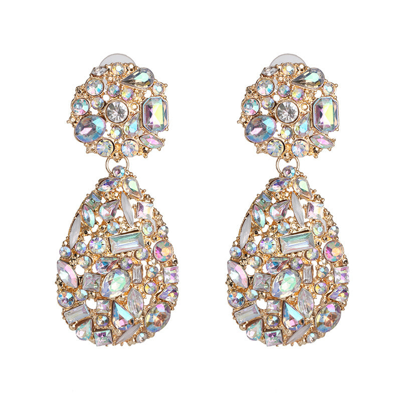 Chandelier Tassel Pearl and Rhinestone Encrusted Statement Earrings
