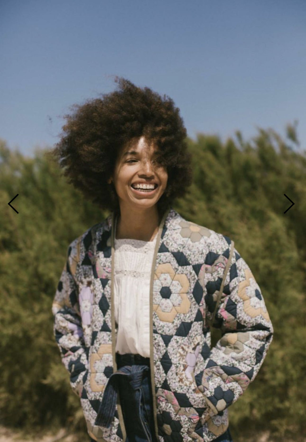Floral Quilt Coat Vest Removable Sleeve