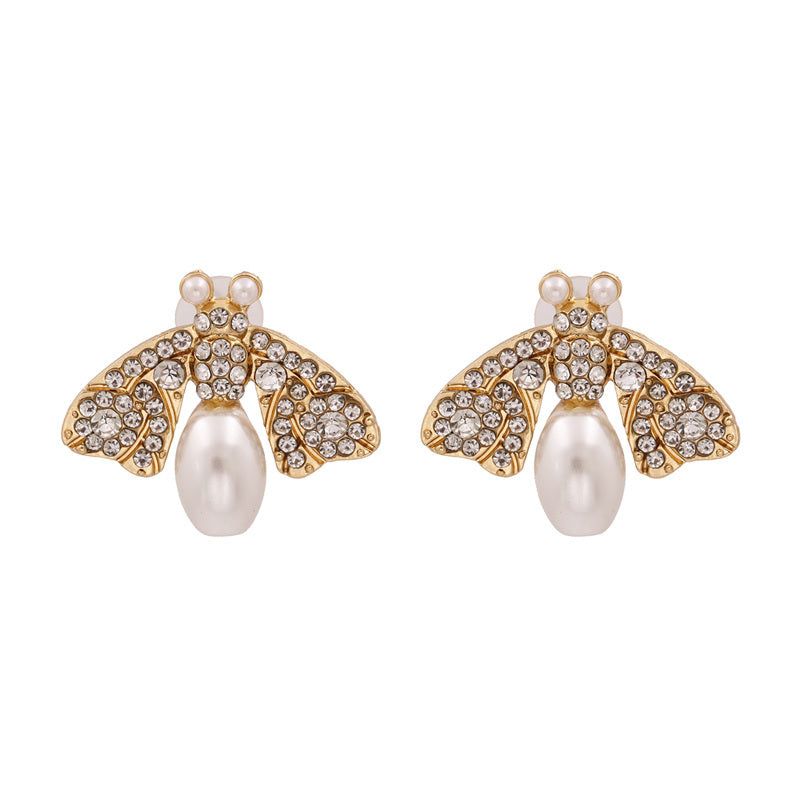 Chandelier Tassel Pearl and Rhinestone Encrusted Statement Earrings