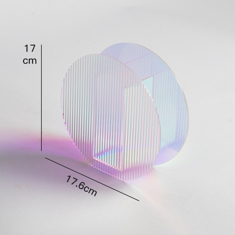 Nordic Irridescent Minimalist Acrylic Vase