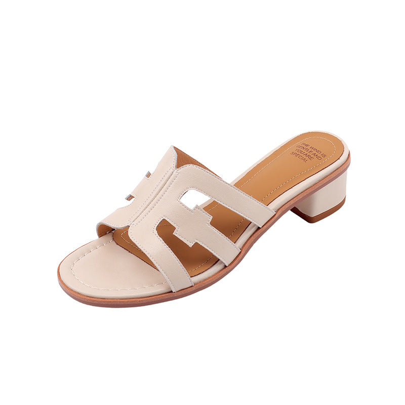 Open Toe Leather Sandal