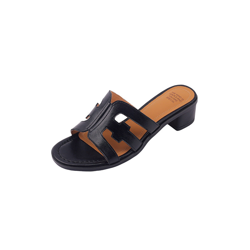 Open Toe Leather Sandal