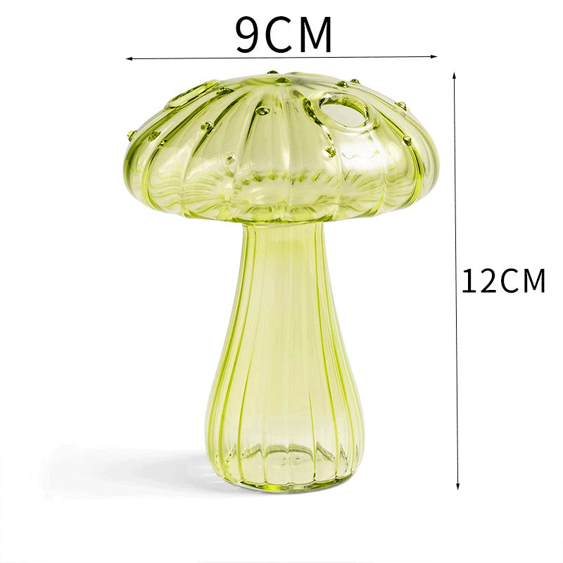 Cottagecore Glass Mushroom Flower Vase