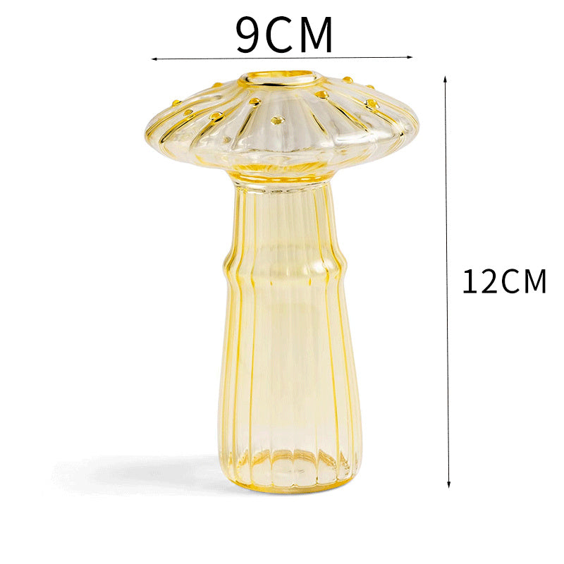 Cottagecore Glass Mushroom Flower Vase