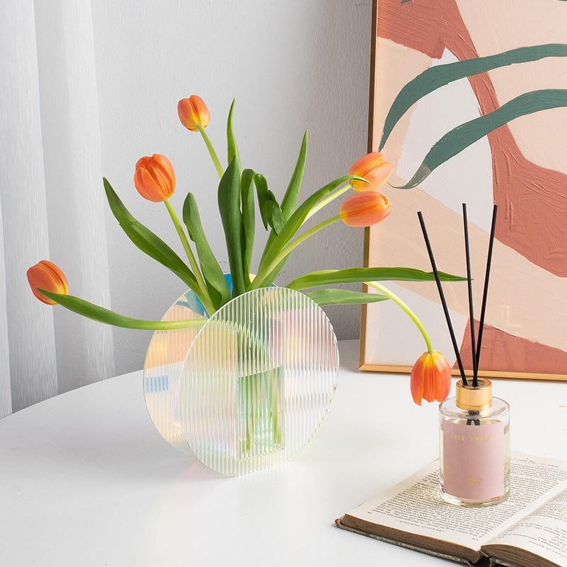 Nordic Irridescent Minimalist Acrylic Vase